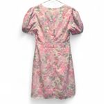 Princess Polly  Pink Floral V-Neck Mini Sun Dress Size 0 Photo 1