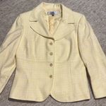 Medium 8/10 TAHARI women's yellow Twill blazer/suit jacket Photo 0