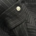 Escada Pinstripe Career Dress Double V Neck Midi Fitted Sheath Size 40/US 10 Black Photo 9