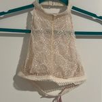 Victoria's Secret White Beige Lace High Neck Choker Bralette Size xSmall Photo 0