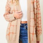 Boutique Brand Cotton blend Women's Cardigan Large Tan Photo 0