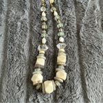 Little Fish Boateak Live Oak Leather and Beaded Necklace Gold Photo 2