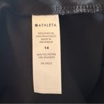Athleta  Skyline Pant II Womens Sz 14 Paperbag Waist Pleated Tapered Black Belted Photo 7