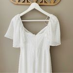 Lulus Only Lovers Swiss Dot Short Cape Sleeve Midi Dress White Sz XS Photo 9