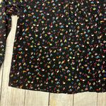 CAbi 3423 confetti print Ferris button down black size large blouse Photo 10