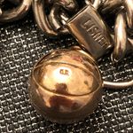 Vintage Lisner silver tone bracelet with gold filled basketball charm Photo 2