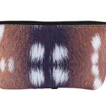 NWT Parker & Hyde Neoprene Animal Print Axis Cosmetic Pouch Brown Photo 0