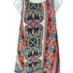 Black Bead Black/Bead Multicolor Sleeveless Abstract Geometric Tank Mini Shift Dress Size S Photo 0