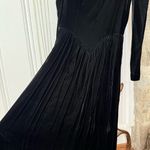 Vintage Black Velvet Whimsygoth Long Puff Sleeve Maxi Dress Size 8 Photo 2
