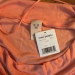 Free People NWT  CORAL OFF SHOULDER SWEATER. M Photo 3