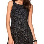 Free People Zebra Chenille Drop Waist Casual Dress Mini Womens Size 2 w/… Photo 0