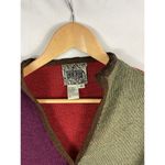 Curio Mixed Knit Colorful Snap Up Sweater Size Medium Green Photo 3