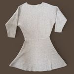 Banana Republic Dolman Ribbed Mini Sweater Dress Large Oatmeal Photo 3