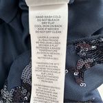 Adrianna Papell  Midnight Navy Floral Sequins Top size 2 Long Sleeves Evening NWT Photo 13