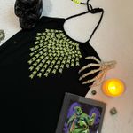 OP Y2K Women’s Neon Green skullbones graphic beach cover up halter dress Photo 10