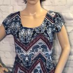 Papaya  Paisley Fit and Flare Belted Dress M Photo 2