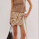 Free People NWOT  Sweet As Beach Mini Skirt Linen Blend Photo 2
