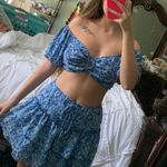 Blue Floral Skirt Size M Photo 0