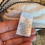 INA  Women's Top Blouse Tank Ruffle Sleeveless White Black S Small Linen Photo 6