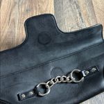 Necessary Objects  Black Leather Folder Clutch Bag Magnetic Closure Black Silver Photo 10