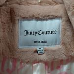 Juicy Couture  Women’s Medium Dusty Pink Teddy Trench Faux Fur Coat Long Plush Photo 6