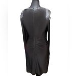 Cache Cachè Black Cold Shoulder Bedazzled Dress Photo 3