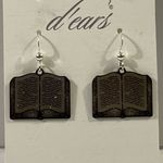 NEW D'ears Book Earrings Black Photo 1
