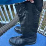 Frye  Black Leather Tall Faux Fur Lined Boots Size 10 Photo 3