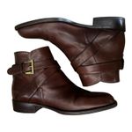 Bally Bickford Brown Leather Ankle Strap Boots Size 5½ M Made in Italy Photo 0