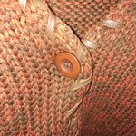 Lemo Orange‎ with Faux Leather Stitching Knit Sweater Orange Size XL Photo 1