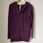 Lululemon  maroon wrap up hooded jacket Photo 3