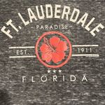 US apparel size small long sleeve distressed Fort Lauderdale hoodie GUC Gray Photo 2