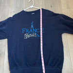 American Vintage Vintage Paris France Embroidered Navy Blue Sweatshirt Eiffel Tower size S/M Photo 1