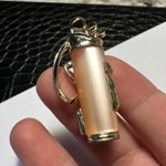 Golf Bag With Clubs Gold Tone Peach Brooch Pin Golfing Perfect For Golfer Photo 5