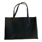 Vince Camuto Vegan Leather Luck Tote Bag Black Gray Shoulder Carry All Work Photo 1