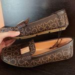 Calvin Klein soft comfortable slippers sandals brown logo covered size 7 Photo 0