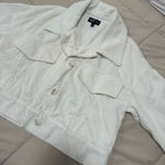 ZARA White Corduroy Cropped Jacket Photo 0