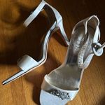 Naturalizer Womens Kinsley 3 Satin Jeweled Heels in Creamy Ivory, 8W Photo 0