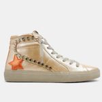 ShuShop Champagne/Rose Gold High Top Lace up Sneakers (Size 11) Photo 3