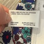 Liz Claiborne NWT  White Multi Floral Bikini Top Size Petite Large Photo 6