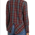 Lucky Brand Women's Woven Plaid Flannel Top Red Green Size Large NWT Photo 2