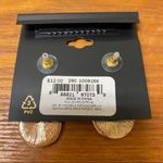 Massini   Faux Leather Teardrop Rust /Gold earrings Photo 1