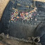 American Eagle  Outfitters Floral Embroidered Jean Shorts 4 Photo 1