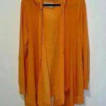 Evys Tree Open Knit Hooded Cardigan Hooded Sweater P34 Orange Size 1X Photo 0