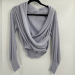 Free People  we the free hood me close light purple pullover wrap size small Photo 1