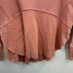 Free People We the Free Monterey Thermal Shirt  womens XS oversized pink V-neck Photo 2
