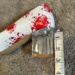 Reindee Lusion White Red Splatter Transparent Block Mid Heel RoundToe Size 5 NEW Photo 11