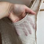 Urban Outfitters NEW COOPERATIVE Cream Ivory Floral Knit Sleeveless Ruffle Tank Photo 7