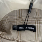 Pretty Little Thing women’s loose fit stone checked woven blazer NWT size 4 Photo 10