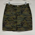 Super Down Isabela Olive Green Multi Camo Mini Skirt Size Small Photo 4